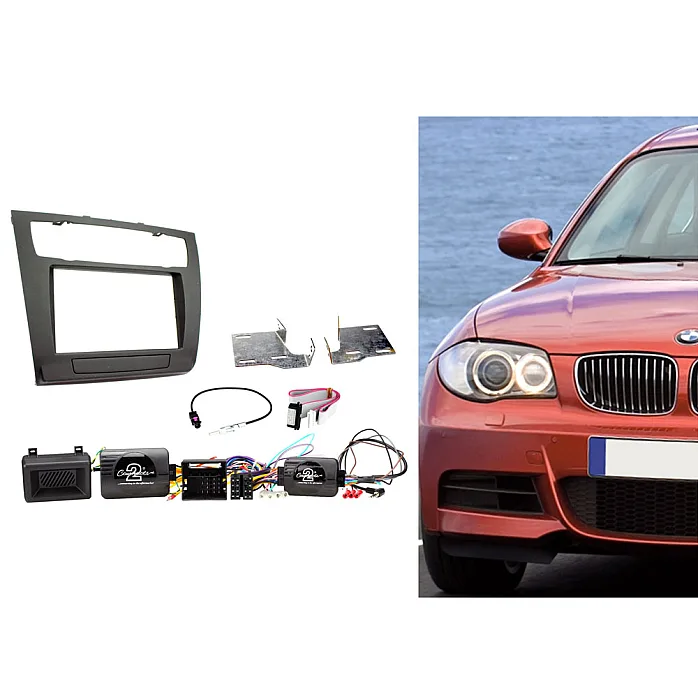 Connects2 CTKBM08 BMW 1 Series (2007-2013) Double Din Car Stereo Fascia, Steering Control Fitting Kit 