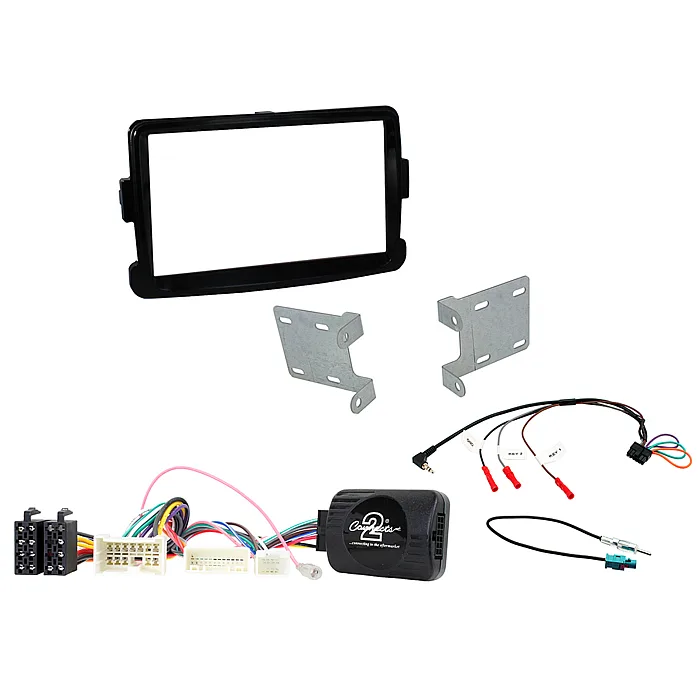 CTKDC04 Dacia Duster, Sandero Piano Black Double Din Car Stereo Fascia Fitting Kit