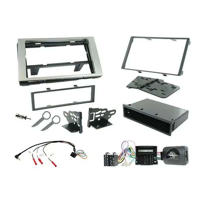 Connects2 CTKFD22 Ford Single / Double Din Car Stereo Silver Fascia / Steering Fitting Kit For Ford