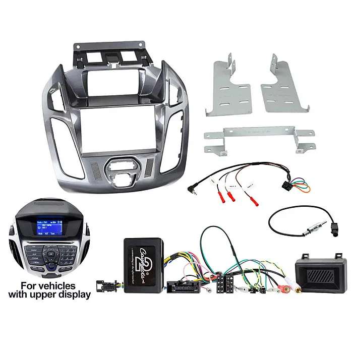 CTKFD78 Ford Transit Connect Nebula Anthracite Gloss Double Din Car CD Stereo Fascia Fitting Kit