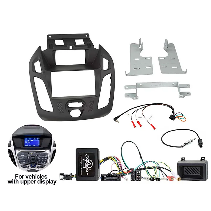 CTKFD85 Ford Transit Connect Matt Black Double Din Car CD Stereo Fascia Fitting Kit