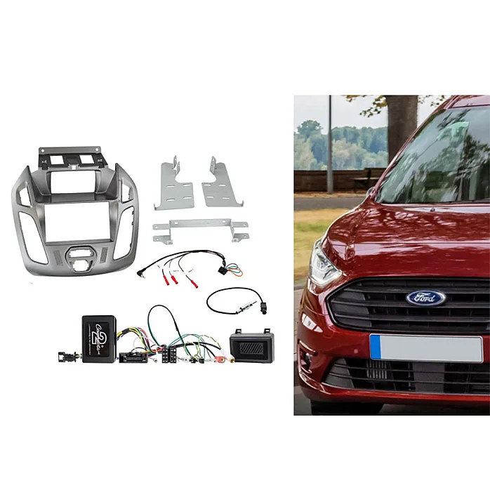 Connects2 CTKFD86 Ford Transit Connect 2013-2021 Matt Silver Double Din Car CD Stereo Fascia Fitting Kit