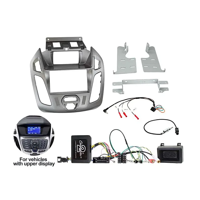 Connects2 CTKFD86 Ford Transit Connect 2013-2021 Matt Silver Double Din Car CD Stereo Fascia Fitting Kit