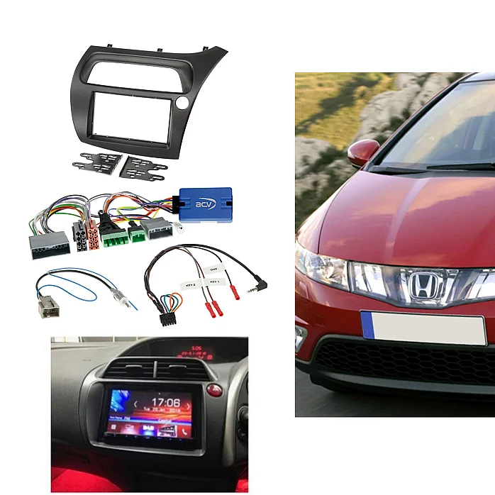 Connects2 CTKHD01 Honda Civic FN2 (2006 - 2011) Double Din Stereo Installation Fitting Kit