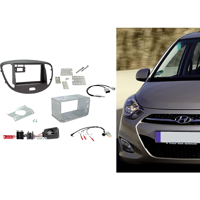 Connects2 CTKHY01 - Hyundai i10 (2008-2013) Double Din Stereo Fascia Fitting Kit