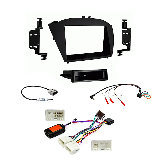 CTKHY18 Hyundai ix35 2014-2015 Non Amp Black Double Din Car Stereo Fascia Fitting Kit
