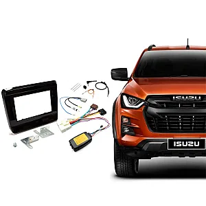 CTKIZ04 Isuzu D-Max Gloss Black Double Din Car Stereo Fascia Fitting Kit