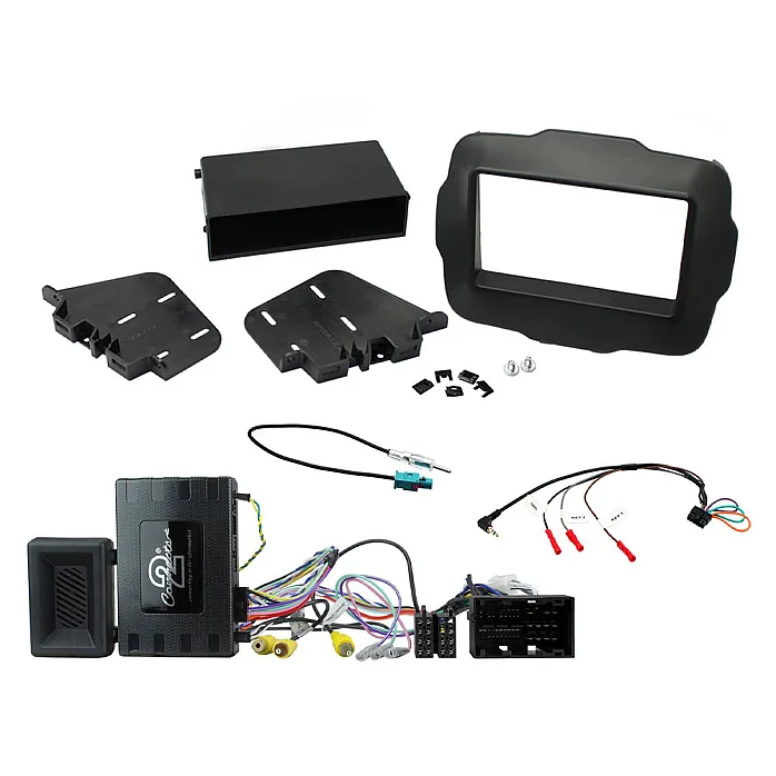 Connects2 CTKJP02 Jeep Renegade 2015> Black Double Din Car Stereo Fascia Fitting Kit