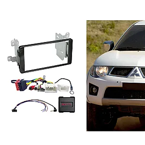 CTKMT12 Mitsubishi L200, Triton 2015-2021 Double Din Car CD Stereo Fascia Fitting Kit