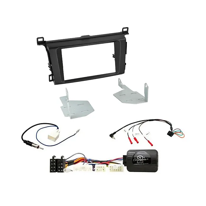 Connects2 CTKTY07 - Toyota RAV4 2014-2018 Matt Black Double Din Car Stereo Fitting Kit