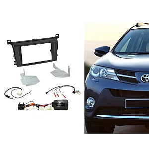 Connects2 CTKTY07 - Toyota RAV4 2014-2018 Matt Black Double Din Car Stereo Fitting Kit