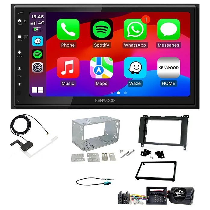 Mercedes A, B Class, Sprinter, Vito, Viano Kenwood Wired Android Auto / CarPlay Bluetooth DAB+ Stereo Upgrade Pack