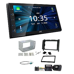 Mercedes JVC KW-M560BT 6.8" Bluetooth Digital Media CarPlay / Android Auto Stereo Upgrade Kit