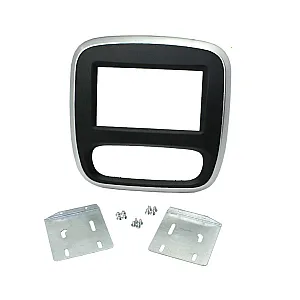 Connects2 CT23VX50 Vauxhall Vivaro 2014-2018 Double Din Stereo Fascia Adaptor Silver Black