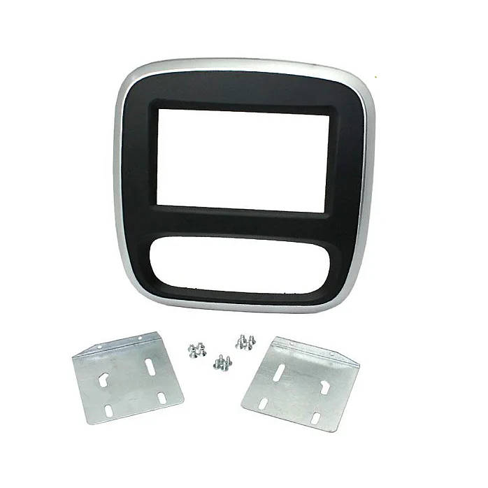 Vauxhall Vivaro (Silver/Black) Double Din Car Stereo Fascia Fitting Kit With Reverse Camera
