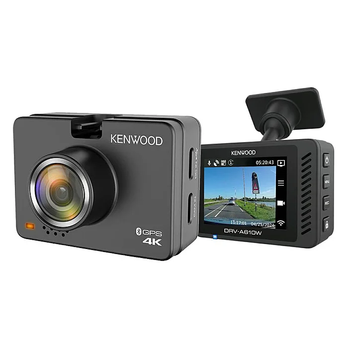 Kenwood 2" LCD Display GPS, Wifi 4K Ultra HD Recording Dashcam with Rear Camera and Hard Wired Kit