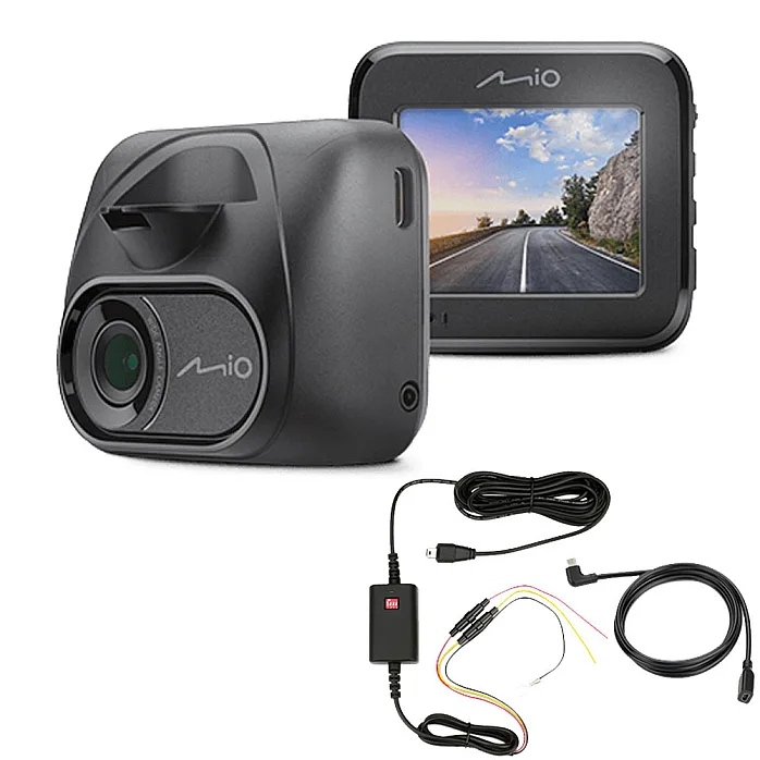 Mio MiVue C595W Crystal Clear Full HD 1080P/60fps GPS, Wifi Car Dash Camera with Hardwiring Kit