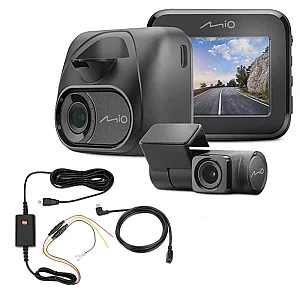 Mio MiVue Dual Front and Rear Full HD1080P GPS, Wifi Car DashCam with Hardwiring Kit