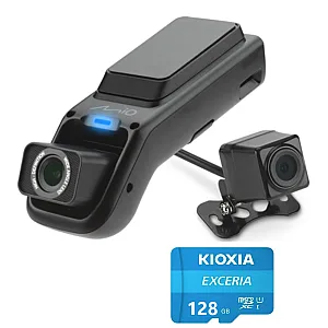 Mio MIVUE J756EXT Full HD 1080p Front WiFi GPS Dual Dash Cam With Rear B88 Camera & 128GB Card