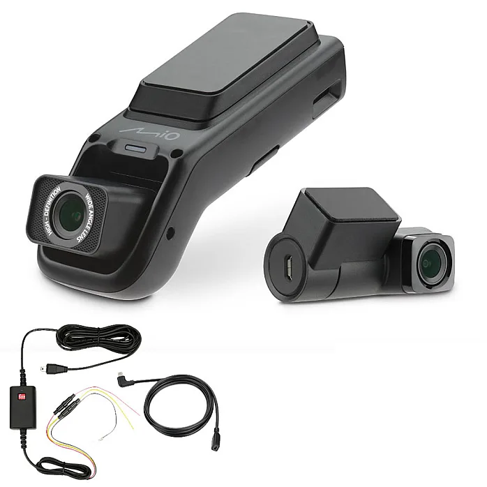 Mio MIVUE J756DS Full HD 1080p Front and Rear WiFi GPS Dual Dash Cam + Hardwiring Kit