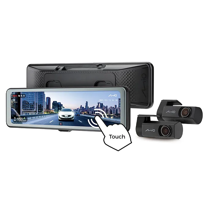 Mio MiVue R860WD Front and Rear Touch Mirror GPS, Wi-Fi, Dash Cam 