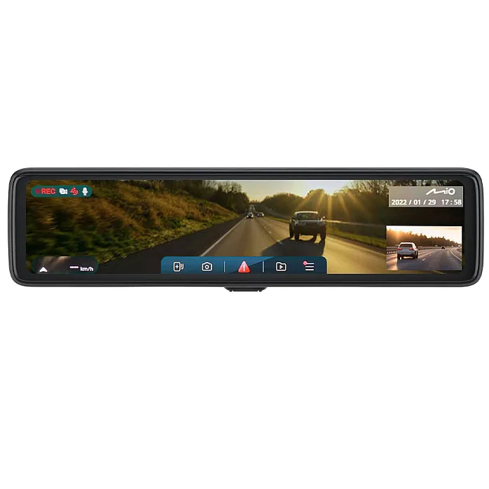 Mio MiVue R860WD Front and Rear Touch Mirror GPS, Wi-Fi, Dash Cam 