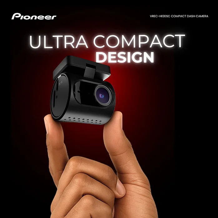 Pioneer VREC-H120SC 1 Channel Front Dash Camera 1.5K 1296p, 120° Wide Viewing Angle