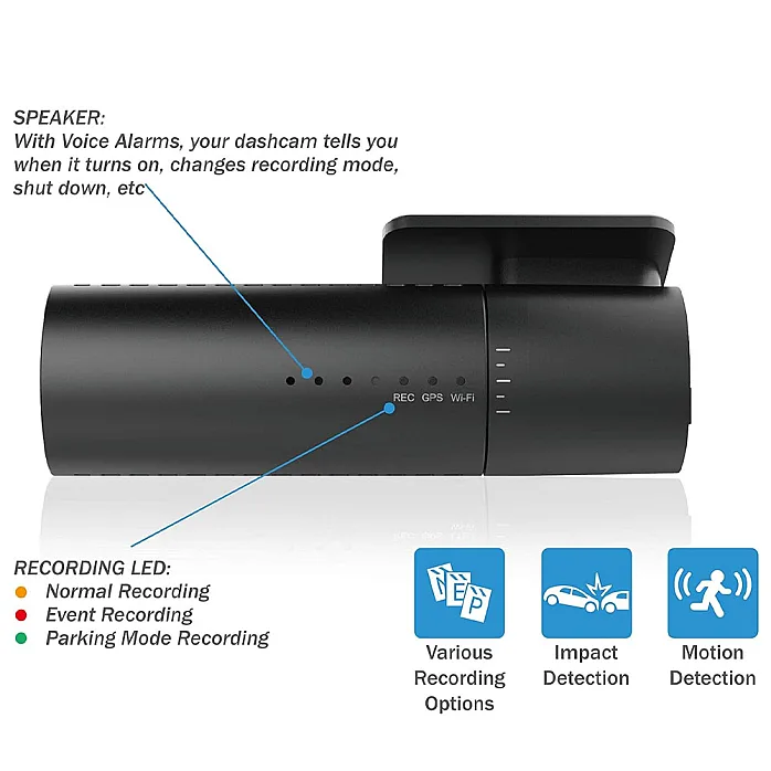 BlackVue DR590X-1CH Single Channel Full HD 1080P Wi-Fi Dash Cam, 60fps Video With 32GB SD Card