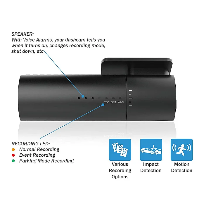 BlackVue DR590X-2CH 2-Channel Full HD 1080P Front and Rear Dash Cam, Wi-Fi 30fps Video With 32GB SD Card