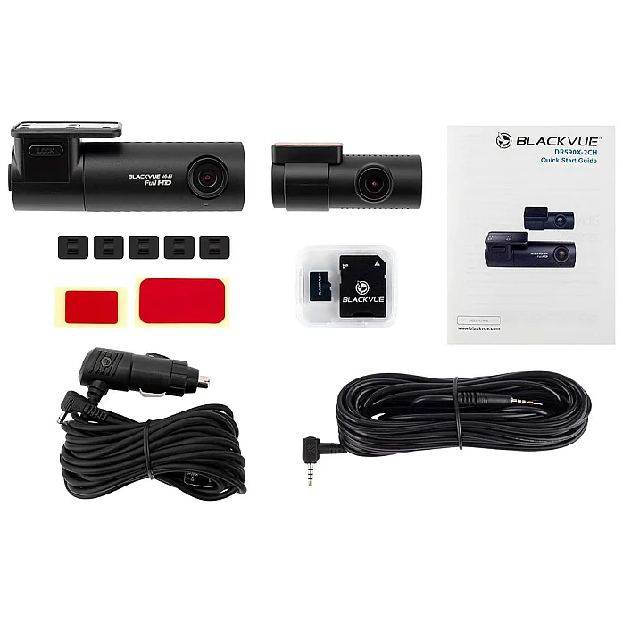 BlackVue DR590X-2CH 2-Channel Full HD 1080P Front and Rear Dash Cam, Wi-Fi 30fps Video With 32GB SD Card