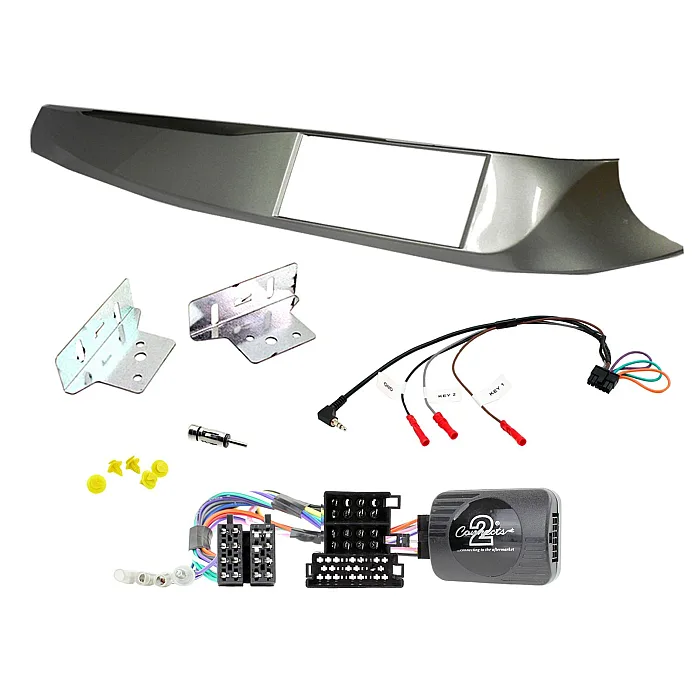 CTKAR03 Silver Double Din Fitting Kit Panel For Alfa Romeo Giulietta 2010 - 2014