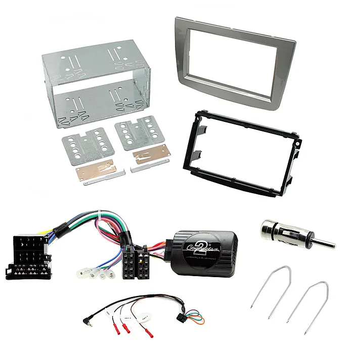 Alfa Romeo Mito 2008-2014 Double Din Car CD Stereo Fascia, Steering Control, Aerial Fitting Kit