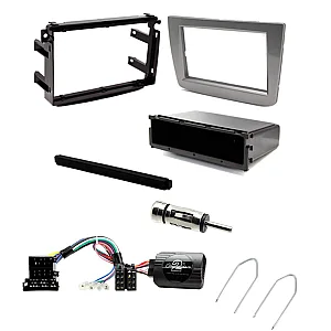 Alfa Romeo Mito 2008-2014 Single / Double Din Car Stereo Fascia, Steering Control Fitting Kit