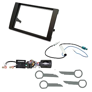 Audi A4 (2001-2008) B6/B7 Double Din Car Stereo Fitting Kit, Fascia Steering Wheel Control, Aerial