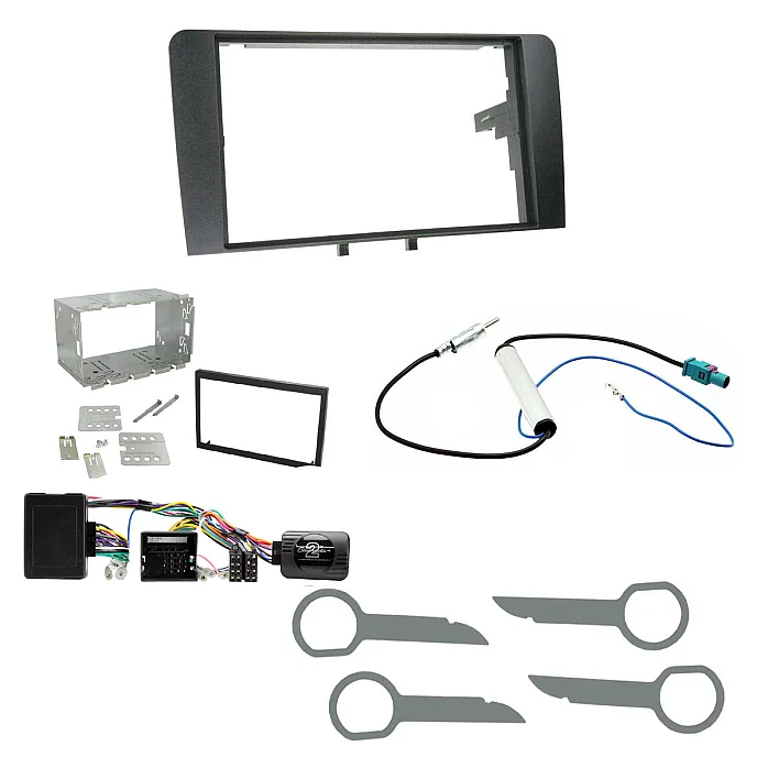 Audi A3, S3 (2005-2012) Double Din Car Stereo Fascia Steering BOSE Retention Fitting Kit