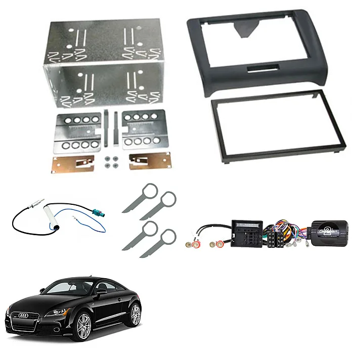 Audi TT 2006-2014 with Digital Amp turn on and Bose Double Din Fitting Kit