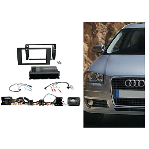 CTKAU10 Audi A3 (2003 - 2012) Single Din Car Stereo Fascia Steering Control Fitting Kit