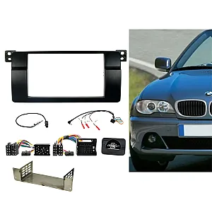 CTKBM03 BMW 3 Series E46 Double Din Car Stereo Fitting Kit with Fitting Tray for Heater Box Modification