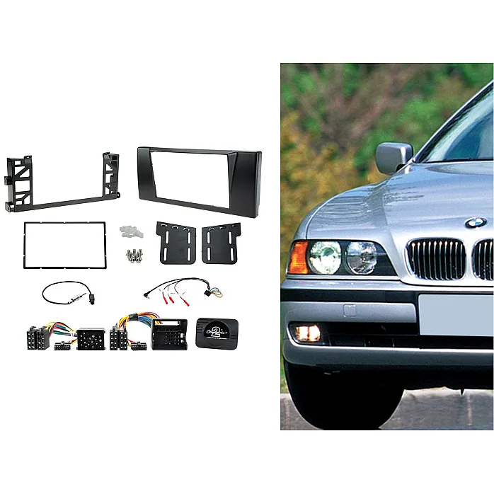 Connects2 CTKBM04 - BMW 5 Series E39 1996-2004 Double Din Fitting Kit Round/Flat Pin