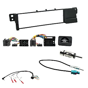BMW 3 Series E46 Single Din Radio Stereo Fascia Steering Control Interface Fitting Kit