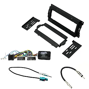 Chrysler 300C, PT Cruiser Car Stereo Single Din Fascia Steering Antenna Fitting Kit