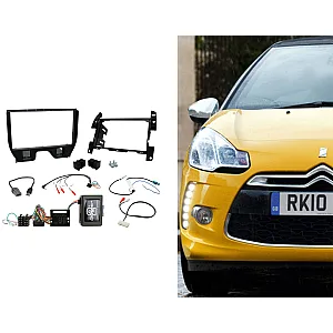 CTKCT04 Citroen C3, DS3 (2009-2016) Double Din Car Stereo Fascia Fitting Kit