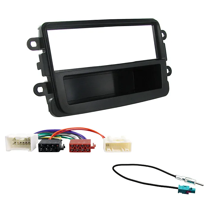 Dacia Duster, Sandero Car Stereo Single Din Fascia and Wirring Kit