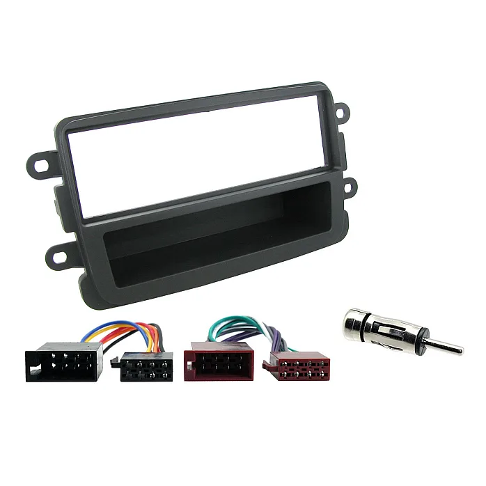 Dacia Duster, Sandero Car Stereo Fascia ISO Wiring Harness & Aerial Fitting Kit