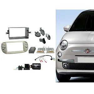 Connects2 CTKFT05 - Fiat 500 2007-2015 Ivory Double Din Car Stereo Fitting Kit