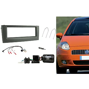 Connects2 CTKFT06 - Fiat Grande Punto 2005-2018 Car Stereo Matt Black Fascia Fitting Kit 