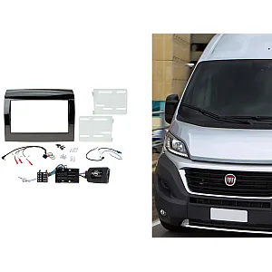 CTKFT14 Fiat Ducato 2015-2021 Double Din Stereo Fascia, Steering Control & Aerial Kit