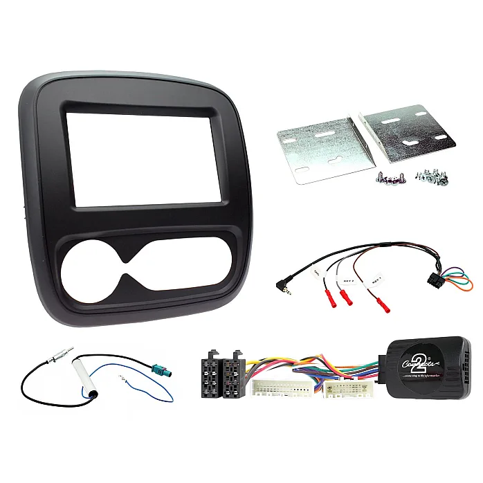 CTKFT23 Fiat Talento 2017 - 2021 Matt Black Double Din Car Stereo Fascia Fitting Kit