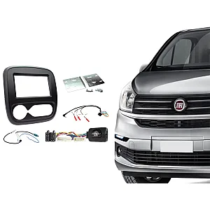 CTKFT23 Fiat Talento 2017 - 2021 Matt Black Double Din Car Stereo Fascia Fitting Kit
