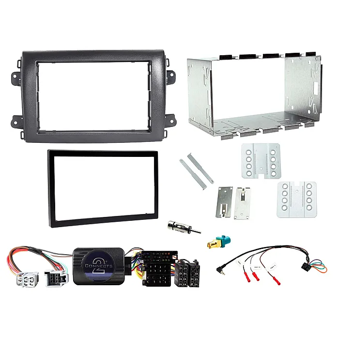 CTKFT30 Fiat Ducato 2021 Onwards Black Double Din Car Stereo Fascia Fitting Kit